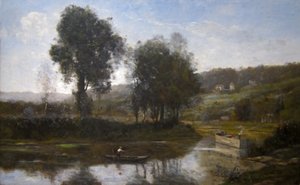 Svingningen i Seinen ved Port Marly af Jean Baptiste Camille Corot